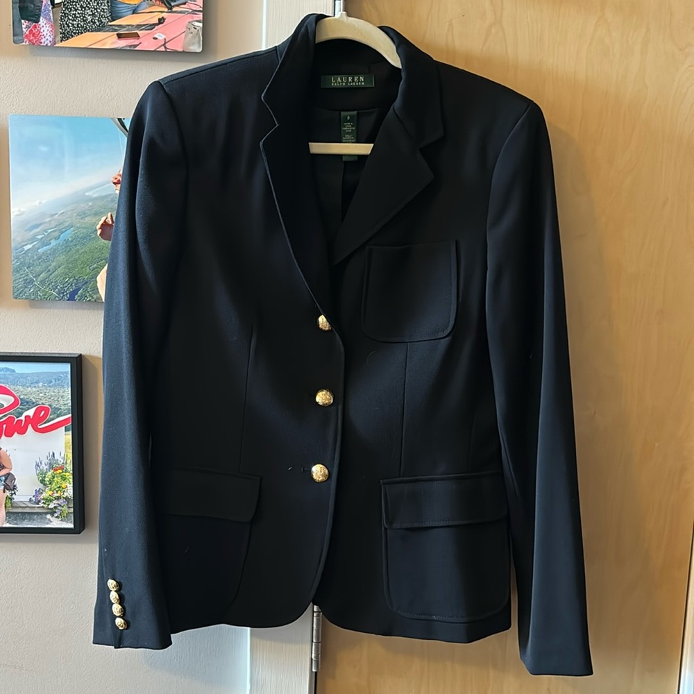 Ralph Lauren- the most perfect blazer with gold stunning buttons!